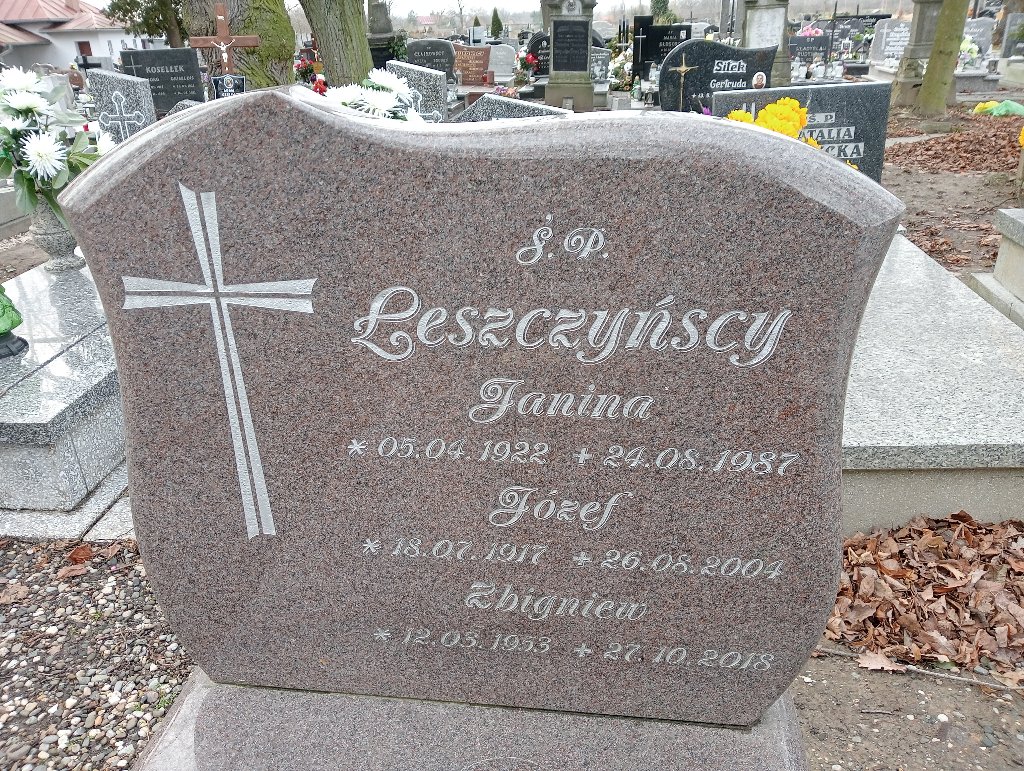 Janina Leszczyńska 1922 Baborów - Grobonet - Wyszukiwarka osób pochowanych