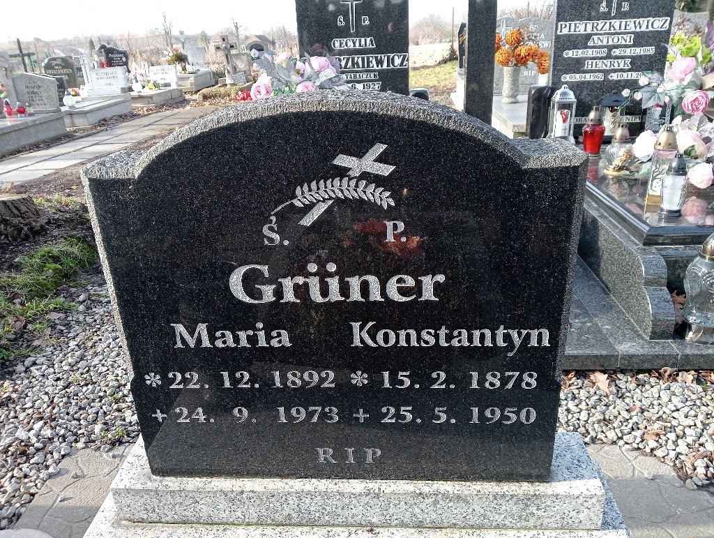 Konstantyn Gruner 1878 Baborów - Grobonet - Wyszukiwarka osób pochowanych