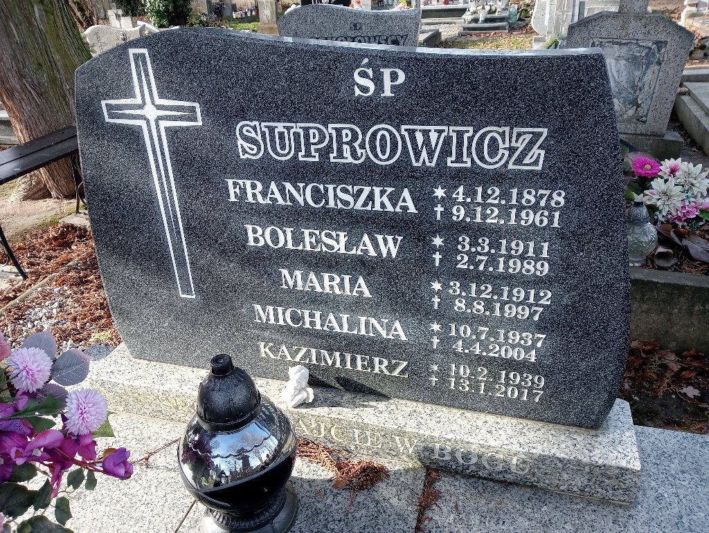 Michalina Suprowicz 1937 Baborów - Grobonet - Wyszukiwarka osób pochowanych